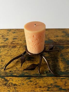 Bronze Color Pillar Candle Holder